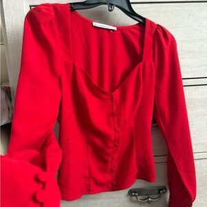 Abercrombie & Fitch Vibrant Red Blouse